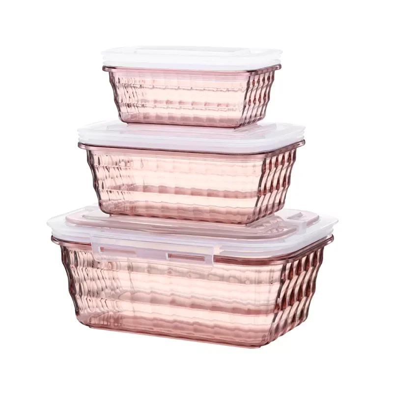 

Hot Sales Food Container Bento Lunch 3-piece Set Salad Bowl