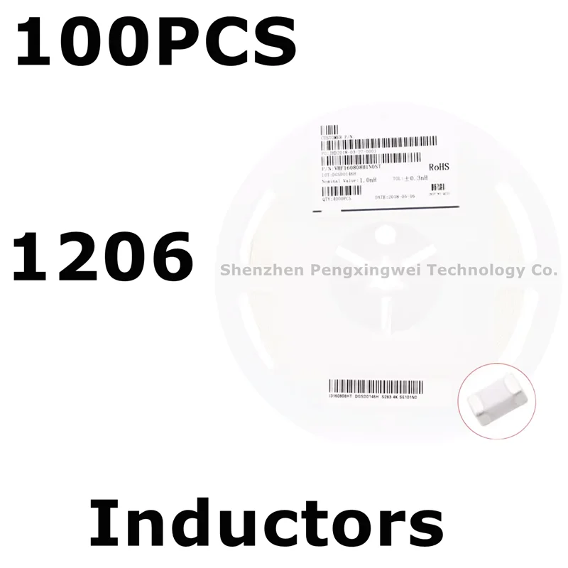 100pcs SMD Inductor 1206 ±5% Chip Inductors 3.3UH 3.9UH 4.7UH 5.6UH 6.8UH 8.2UH 10UH 12UH 15UH 18UH 22UH 27UH 33UH 39UH 47UH