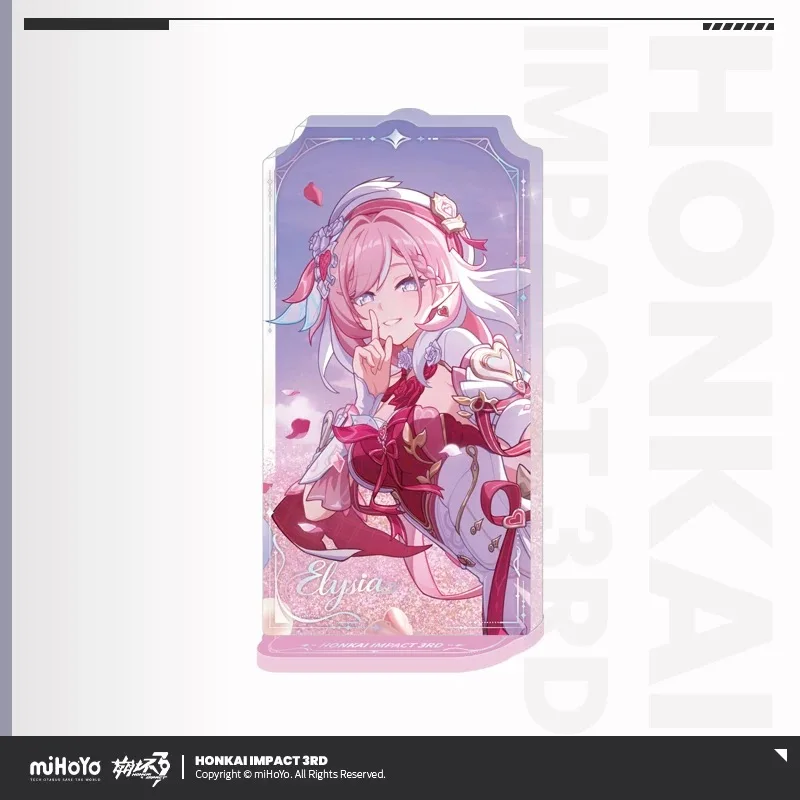 Pre Sale miHoYo Official Genuine Honkai Impact 3 CG Series Acrylic Liquid Sand Standee Elysia Ornaments Cosplay Anime Game Gifts