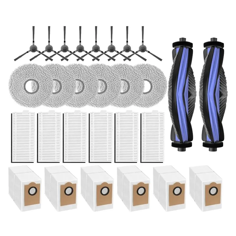 

28PCS For Lefant M3 Robot Vacuum Cleaner Spare Parts Vacuum Main Brush Side Brush Mop Pads Filter Dust Bag