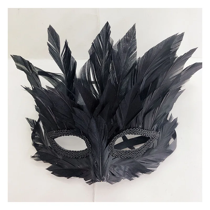 Women Half Feather Masquerade Mask Halloween Carnival Cosplay Party Prop Cosplays Venetian Ball Masquerade Masks