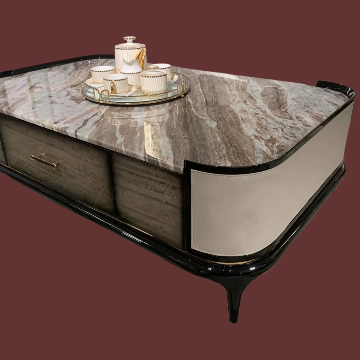 

Комбинация журнального столика из массива дерева и мрамора Bentley, особняк, вилла, элитная большая квартира, гостиная, большая плоская роскошь