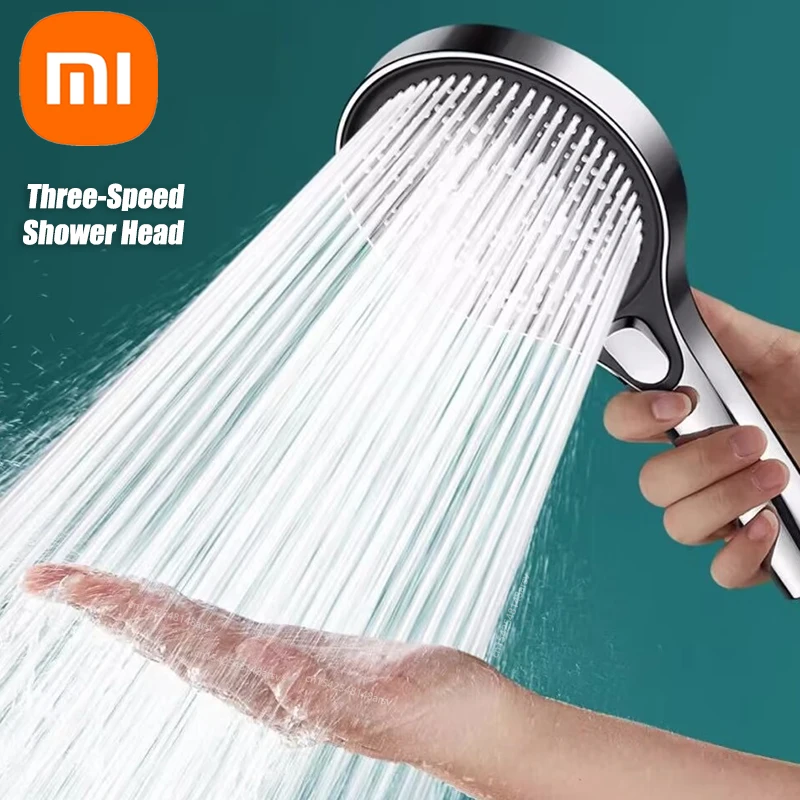 Xiaomi High Pressure 13cm Shower Head Black 3 Modes Water Saving Spray Nozzle Massage Rainfall Shower Bathroom Accessories New