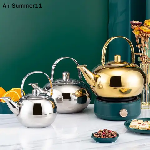 【Hlr】Stainless Steel Water Kettles Teapot With Infuser Filter Coffee Kettle Green Tea Jug Home Office Tea Coffee Tools Cookware