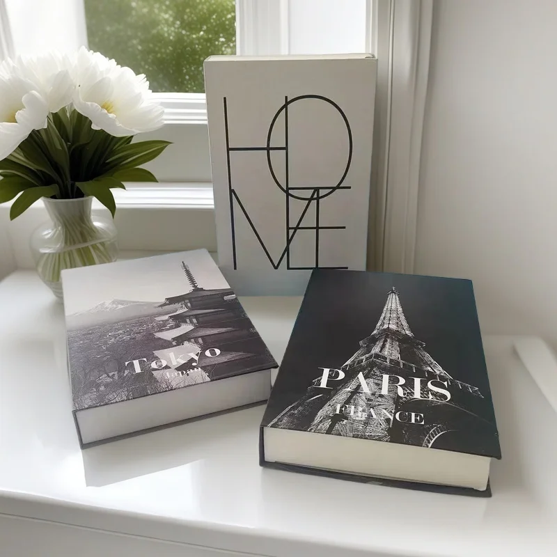 

Tokyo Paris Fake Books Decorations Fashion Decorative Books Home Decor Luxury Book Box Coffee Table Bedroom Interior Ornaments