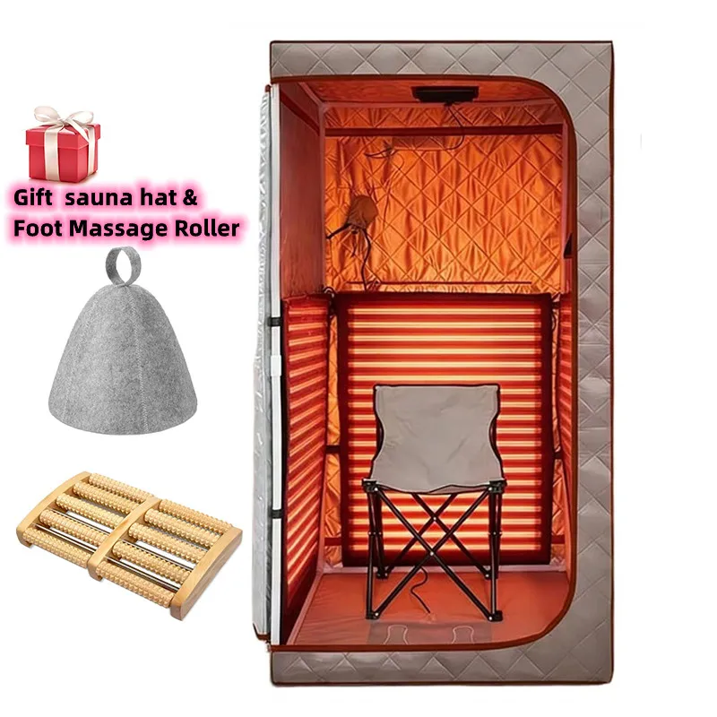 Portable Full Size Infrared Sauna for Home Spa with Red Light Portable Dry Sauna for Relaxation(L 33.8