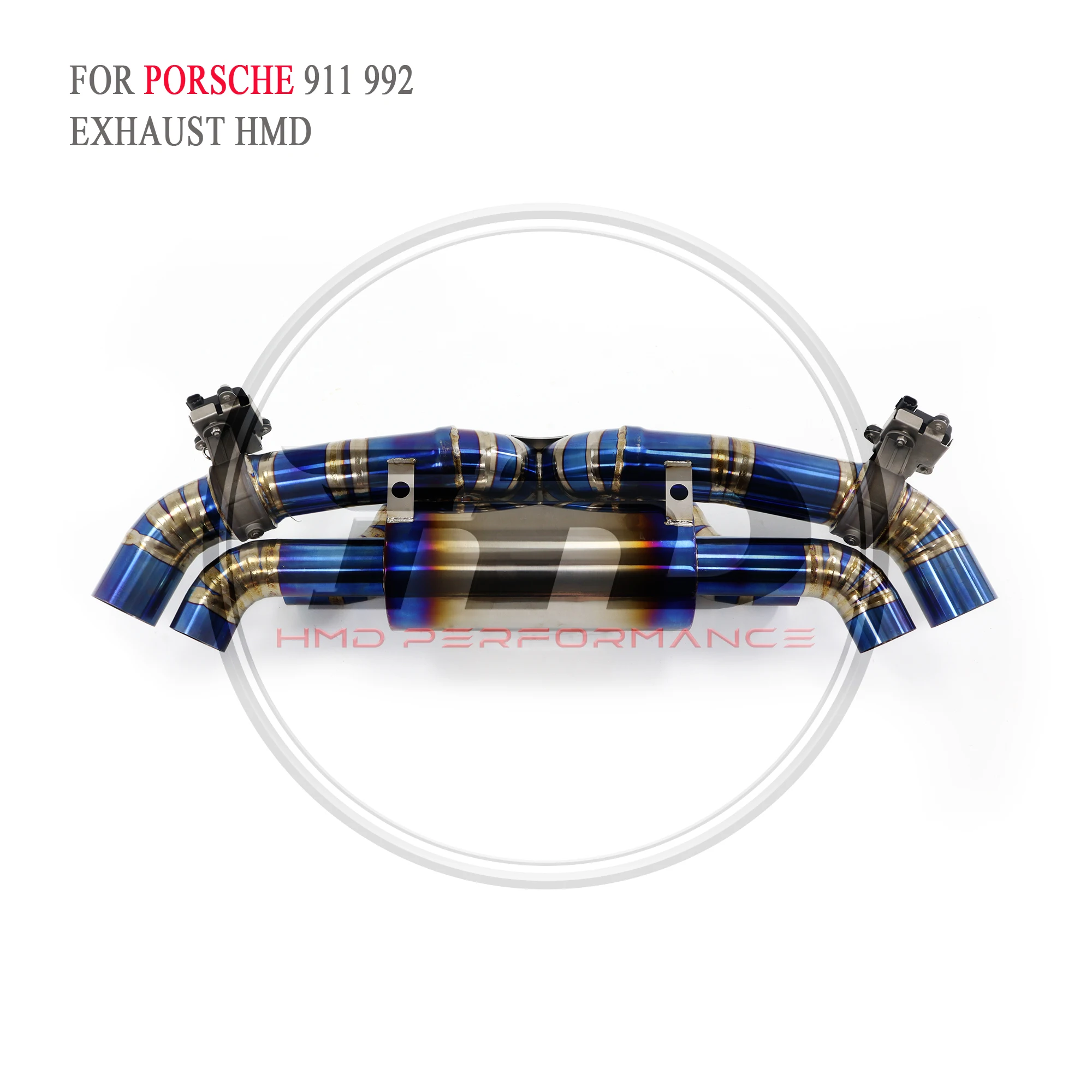 HMD Titanium Exhaust System Performance Catback for Porsche 911 992 Carrera 3.0T Muffler With Valve