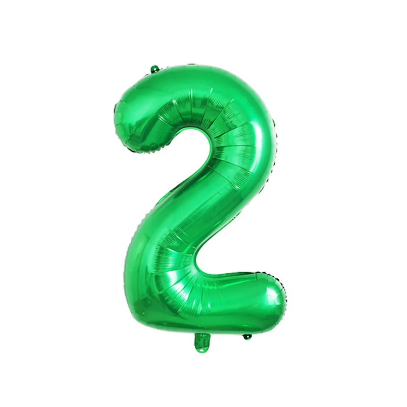 1Pcs 32 Inch Green 0123456789 Digital Figure Foil Number Balloon Adult Kids Baby Shower Happy Birthday Party Decoration Supplies