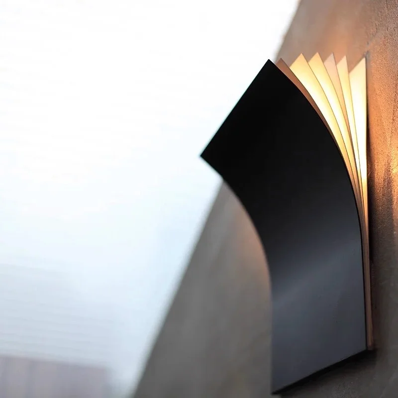 Creative Nordic Book Shaped LED Wall Lamp, Bedroom Bedside Light for Hotel, Study & Showroom