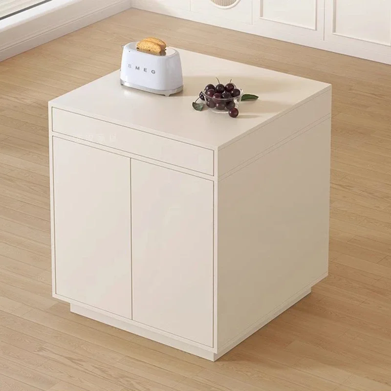 Kitchen Serving Lslands Storage Organizer Small White Apartmen Dining Table Restaurant Center Rangement Living Room Furniture