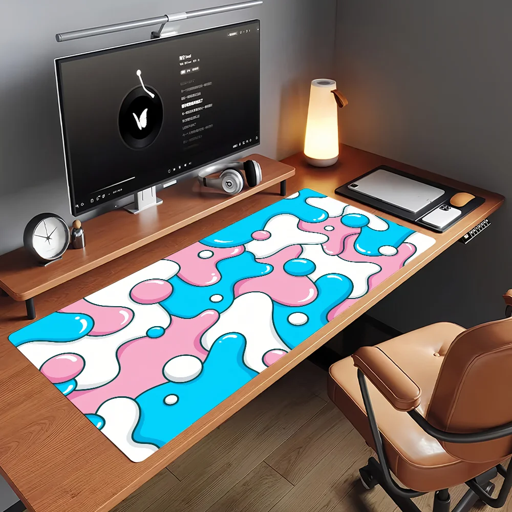 Art Liquid Drip Simple Mouse Pad Non-slip Rubber Gamer Balance Computer Mat Decoracion Deskmat Laptop Office Large