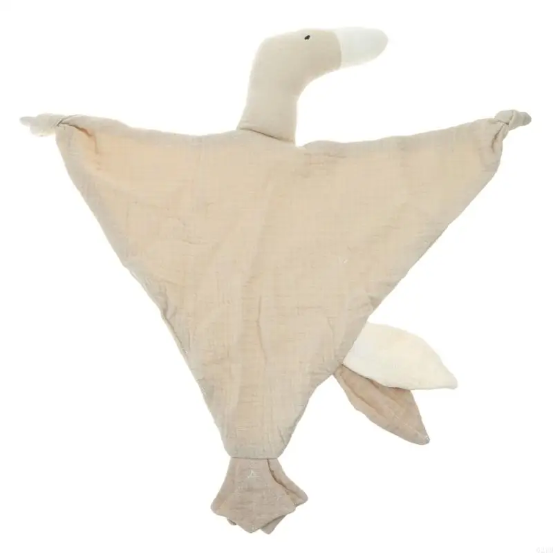 Cotton Muslin Blanket Sleeping Kid Gooses Snuggle Toy Soothe Appease Towel Security Blanket for Toddlers