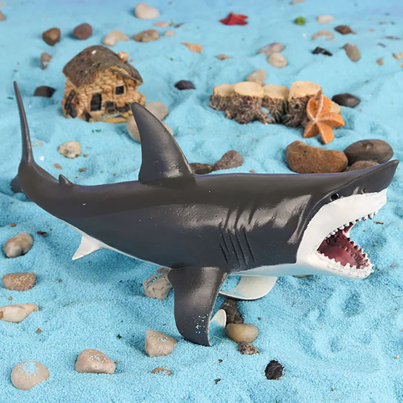 Oenux Sea Life Modello Grande Squalo Bianco Helicoprion Megalodon Balena Action Figure Oceano Animali Marini PVC Educazione Giocattolo per Bambini