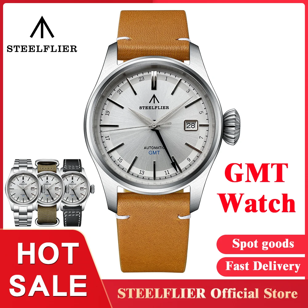 STEELFLIER Official SF790 Luxury GMT Mechanical Watch Sapphire Mirror NH34 Automatic Movement 20Bar Waterproof 316L Wristwatch