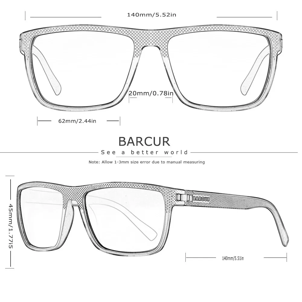 BARCUR Design TR90 Sunglasses Men Polarized Light Weight Sports Sun Glasses Women Eyewear Accessory Oculos UVAB Protection view 4