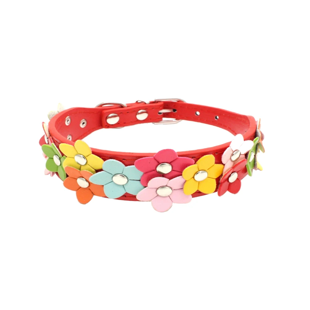 

Pet Collar Tiny Dog Puppy Accessories Glow for Dogs Chain Collars Flower Double Row