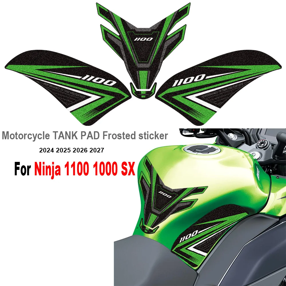 For Ninja 1100 1000 SX 1100SX 1000SX Tank Pad Gas Fuel Oil Knee Protection Anti-slip Stickers Decals Accessories 2024-2027