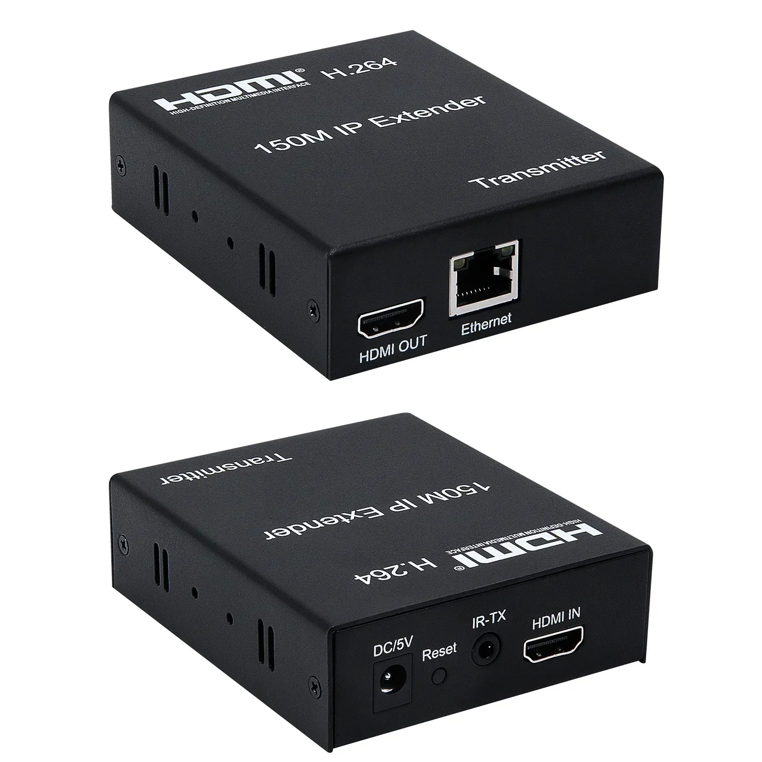 1080p 150M HDMI IP Extender Via RJ45 Ethernet Cat5e Cat6 Cable Via Network Switch Support 1 Transmitter To 253 Receiver H.264