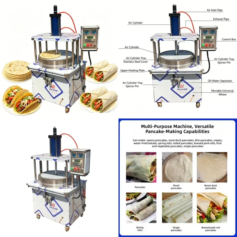 for Tortilla Machine Press Bread Cereal Product Making Device Kitchen Tool for Homemade Flatbread Wraps Maker