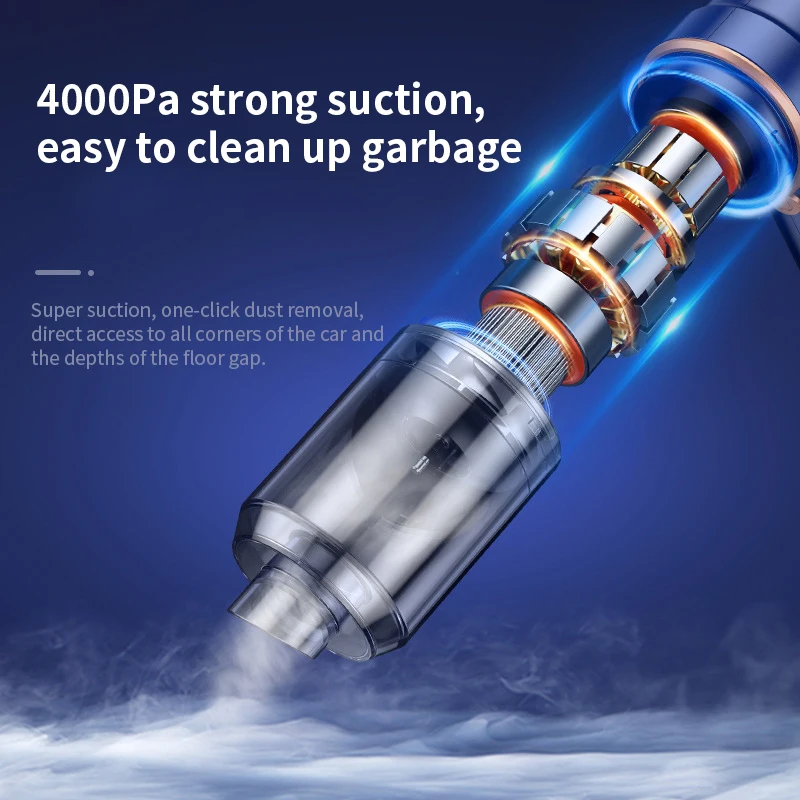 Purerobo handhad แบบพกพาเครื่องดูดฝุ่นเครื่องดูดฝุ่นรถยนต์ 4000Pa 70W 110ML ฝุ่นถ้วยสําหรับ Home Office รถทําความสะอาด
