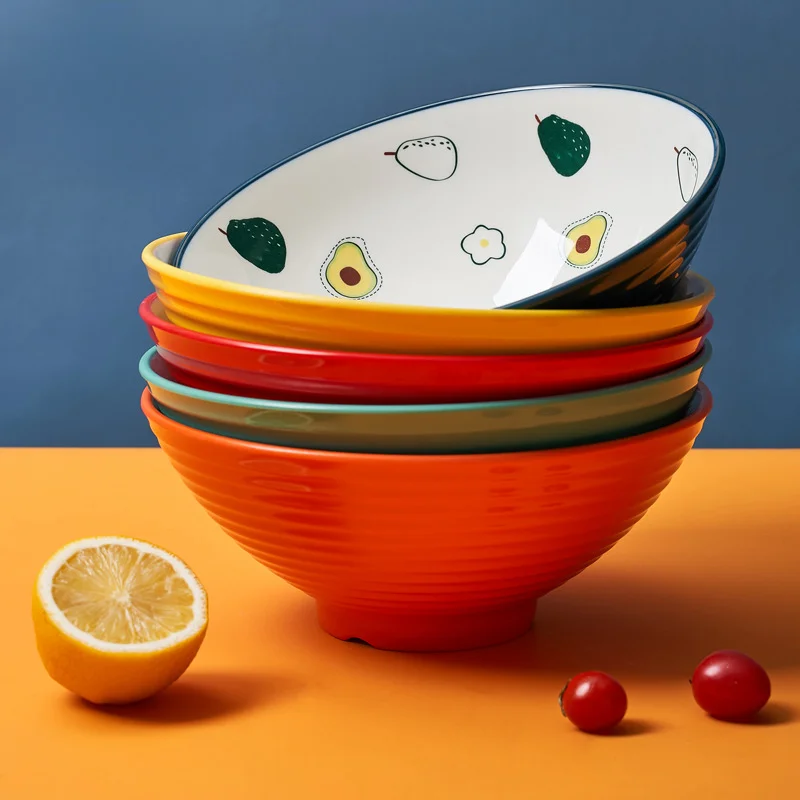 Melamine Porcelain Imitation Cute Japanese Lamian Noodles Bowl Home Creative Drop Resistant Soup Bowl