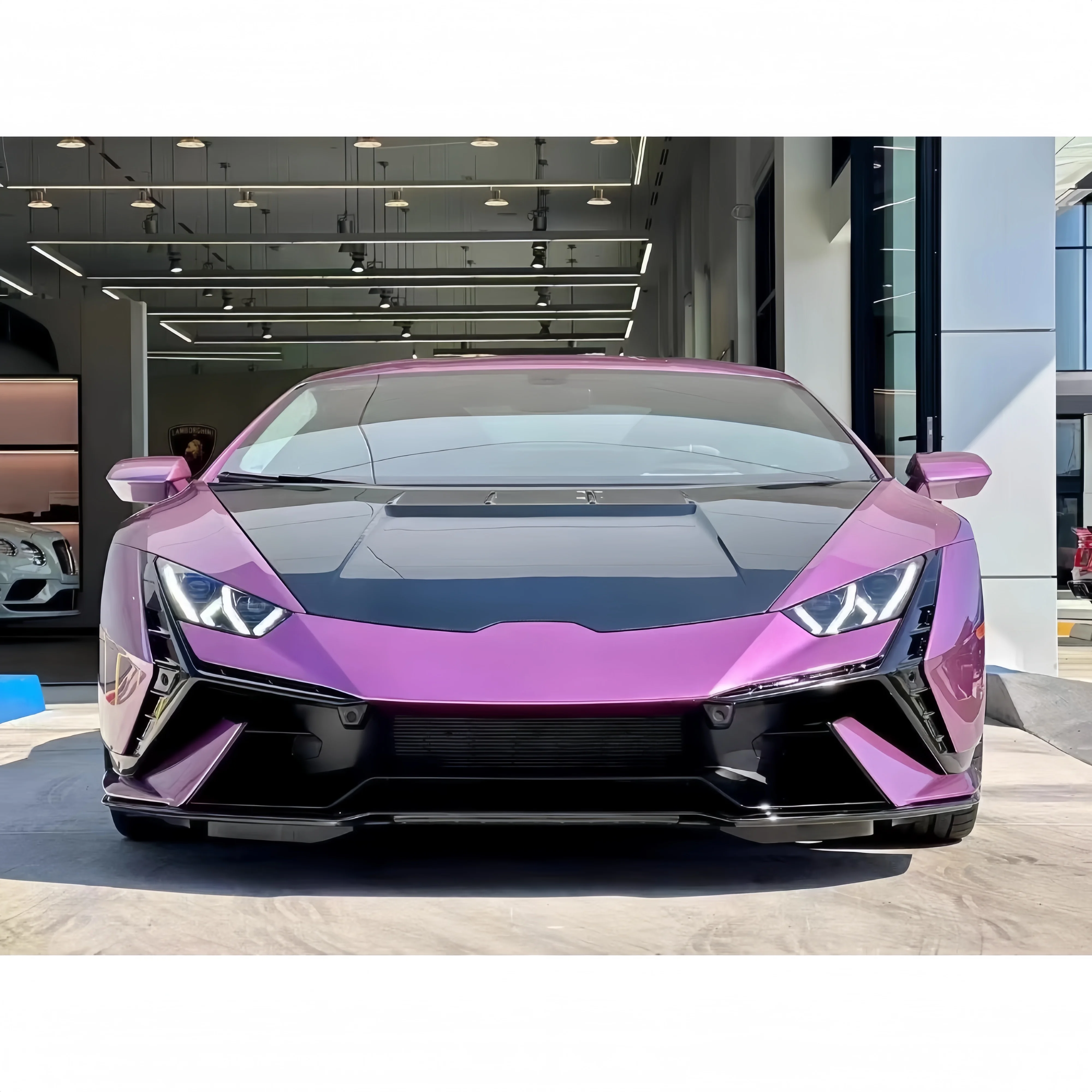 

Горячий продавать передний бампер автомобиля из сухого углеродного волокна в стиле Т для модернизации и модификации комплекта кузова Lamborghini LP580 LP610 14-23