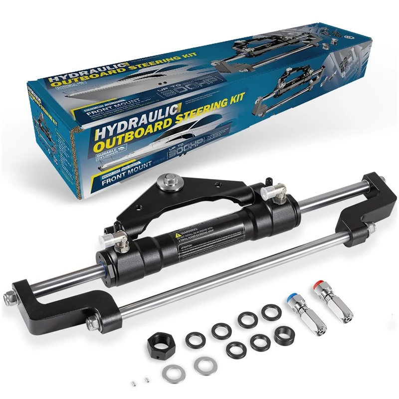 HC5345-3 Hydraulic Steering Cylinder for Outboard Boats up to 300HP, Front Mount, Max Pressure 10.3MPa/1500PSI