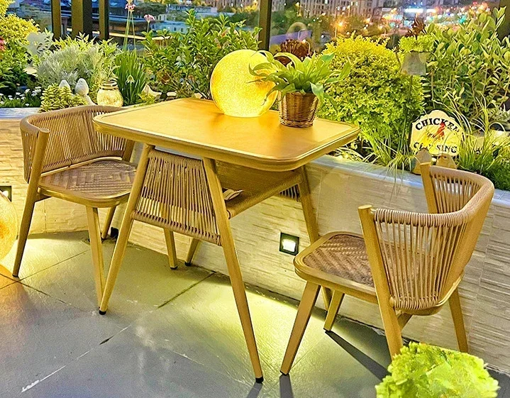 

One Table and Two Chairs, and A Three-piece Set of Leisure