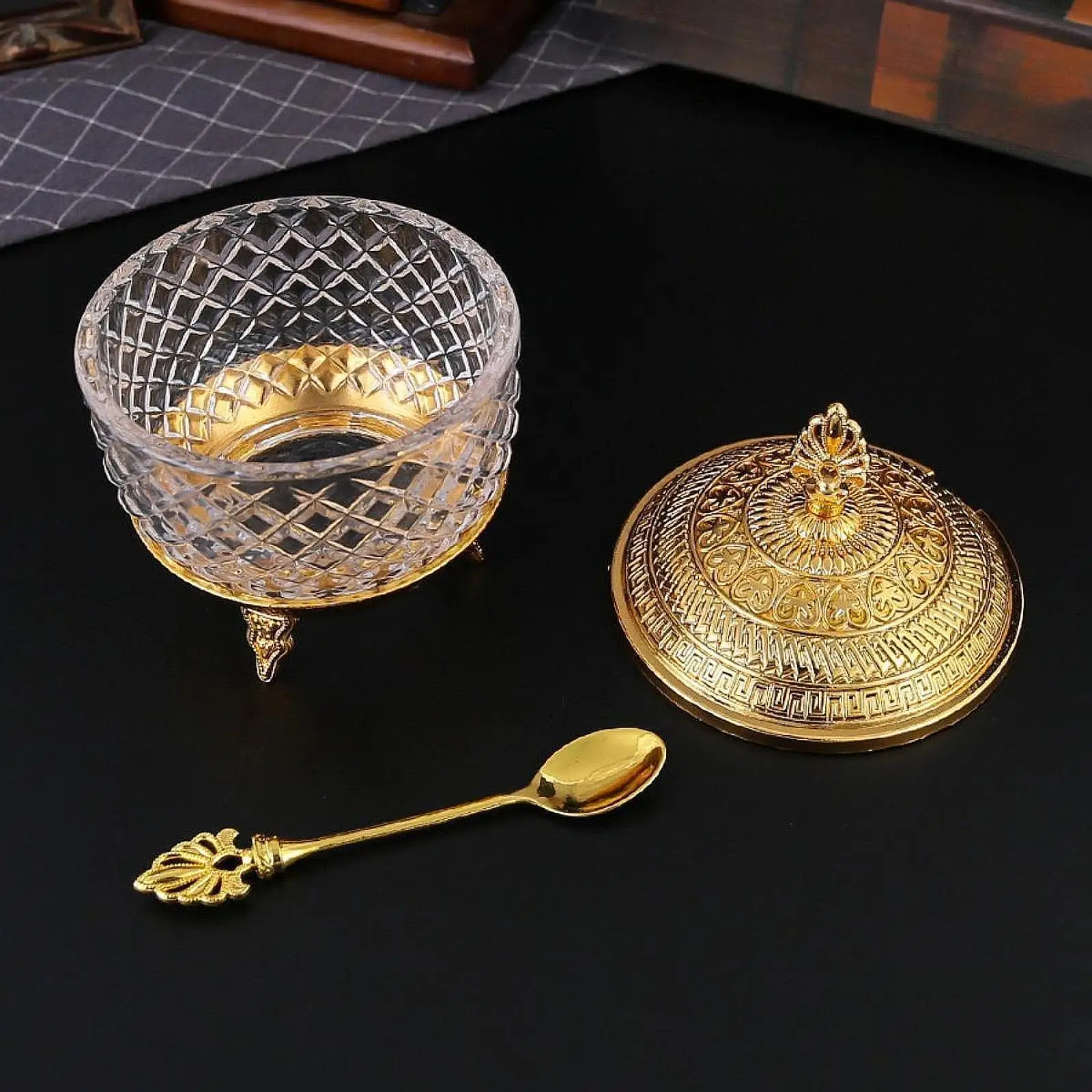 

Sugar Bowl with Lid Multipurpose Spice Container for Holiday Kitchen Wedding
