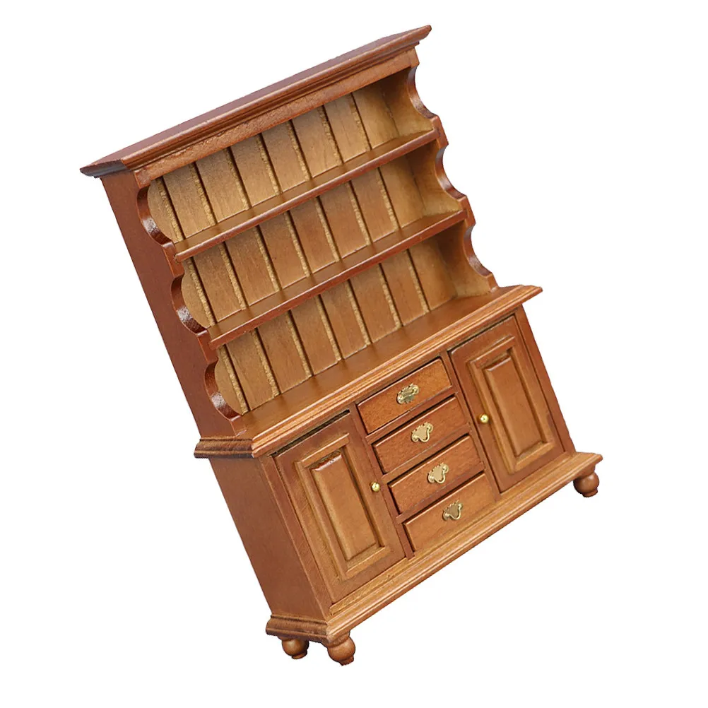 

Деревянный миниатюрный шкаф-декор в форме домика, простой современный стиль, отличный подарок, модель миниатюрного шкафа для улицы