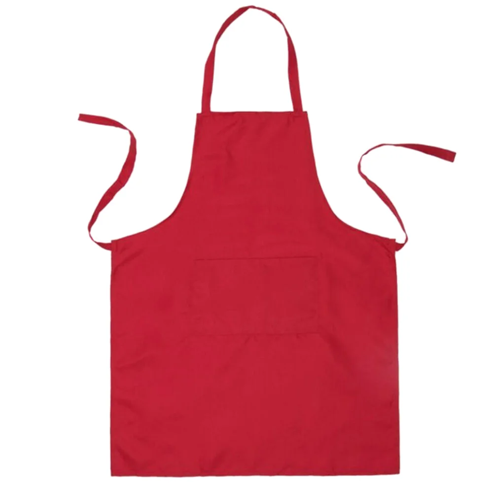 Restaurant Apron Neck Strap Bibs Waterproof Aprons with Pockets Chef Korean Version