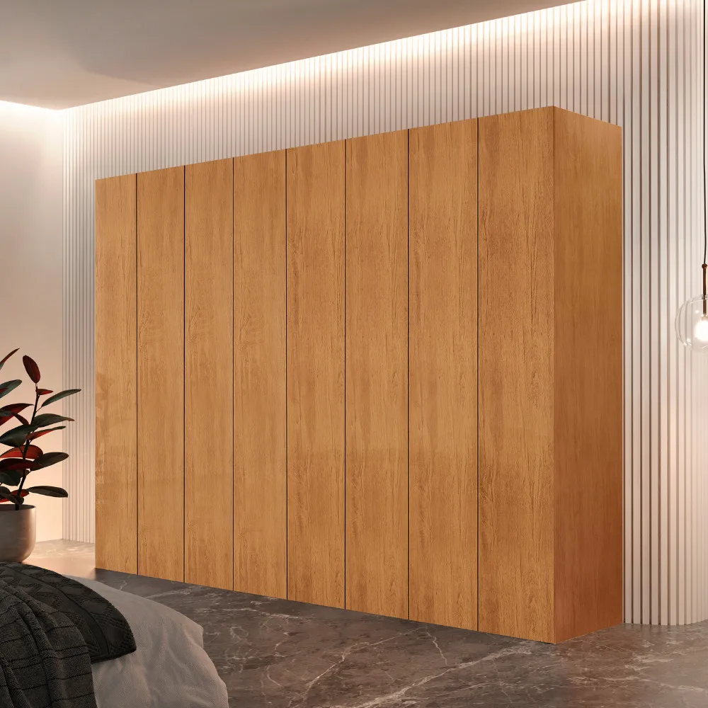 Guarda Roupa Casal Atacama 100 MDF 8 Portas e 8 Cabideiros