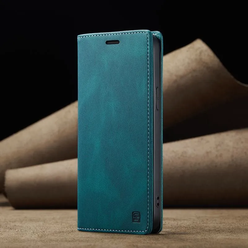 Luxury Leather Wallet Magnetic Flip Matte Phone Case Cover On For Iphone 14 Pro Max 13 12 11 SE 2022 2020 8 7 6 Plus X XR XS Max