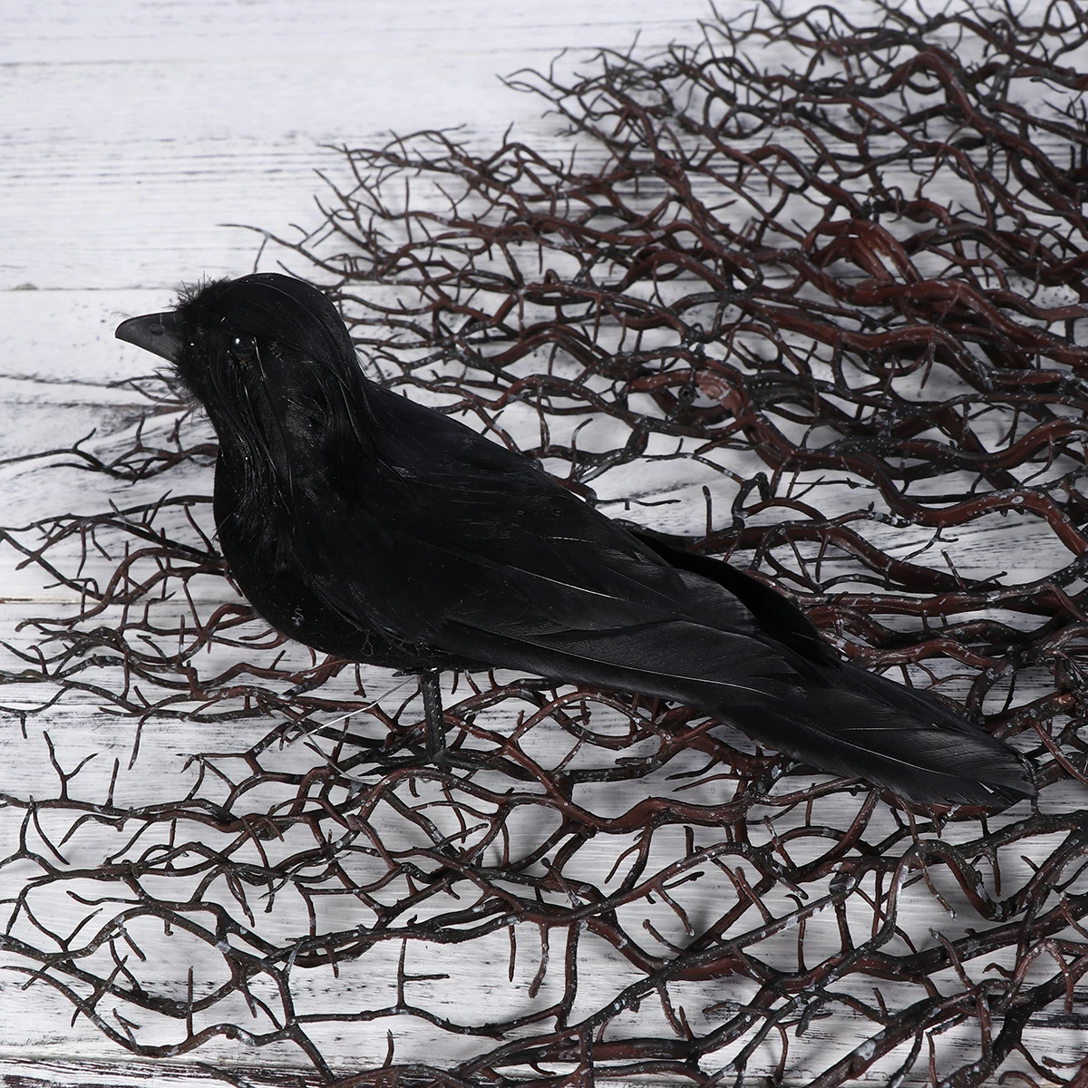 

Simulation Crow Ornaments Bird Decoration Statue Simulated Realistic Prop Staff Halloween Decorations Indoor