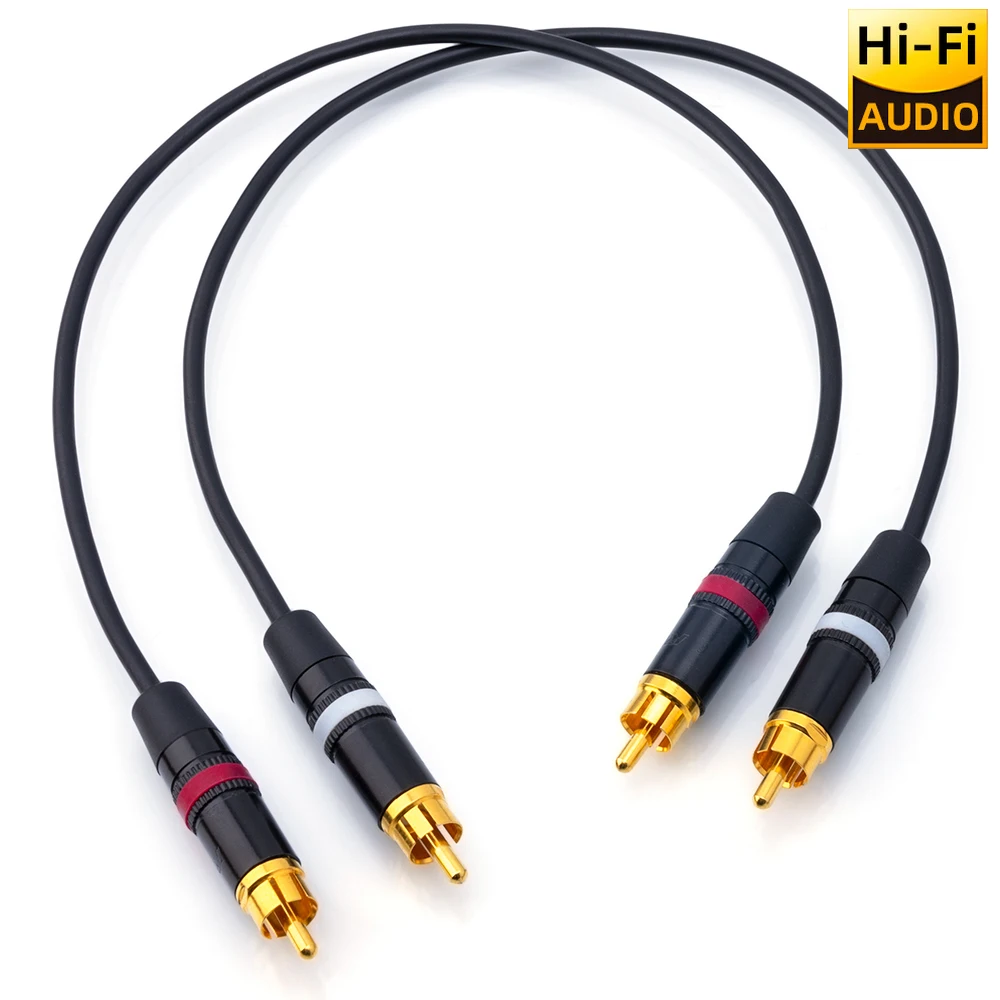 ▲ สายสัญญาณเสียงดิจิตอล/อนาล็อก Japan Mogami 2964 OFC แบบหุ้มฉนวนสองชั้น 2RCA to 2RCA สำหรับเครื่องเสียงไฮไฟ AV สีแดงขาว สำหรับ DAC แอมพลิฟายเออร์ ลำโพง