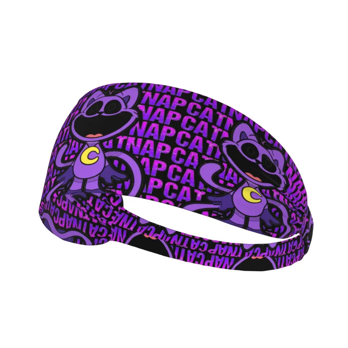 

Custom Smilings Critters Game Headband Women Men Non Slip Catnap Teenage Cartoon Moisture Wicking Athletic Sweatband for Tennis