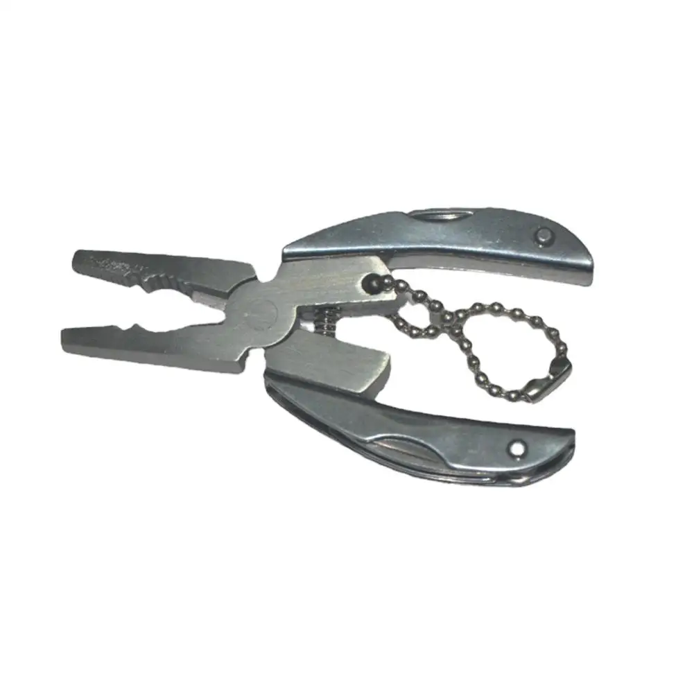 Multifunctional Mini Folding Pliers Stainless Steel Back Screwdriver Cutter Outdoor Combination Hand Tool Pocket Multifunction