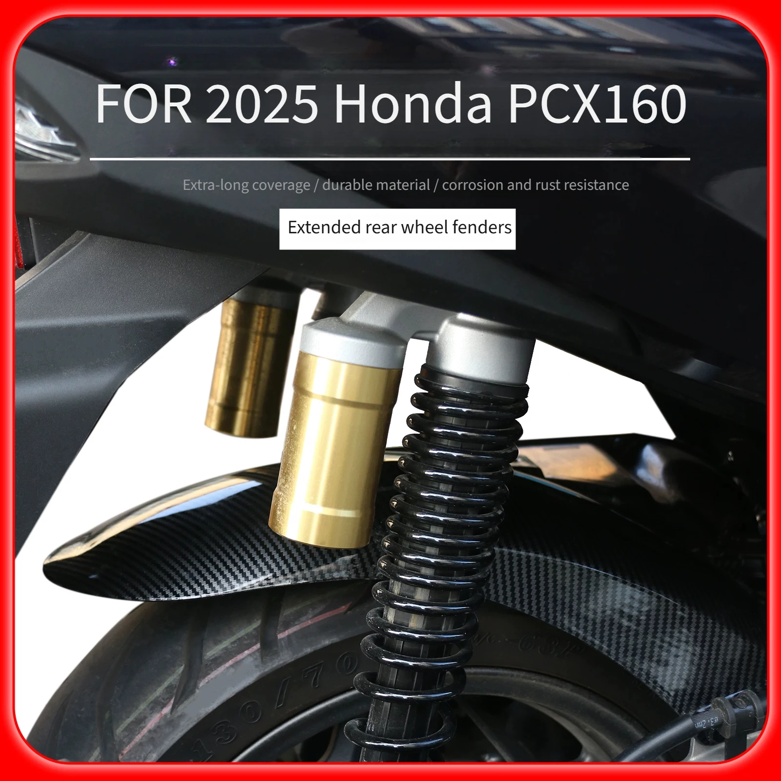 Extended Rear Mudguard Mud Flap Sand Guard for Honda PCX160 2025 ADV160 Modified Motorcycle Accessories