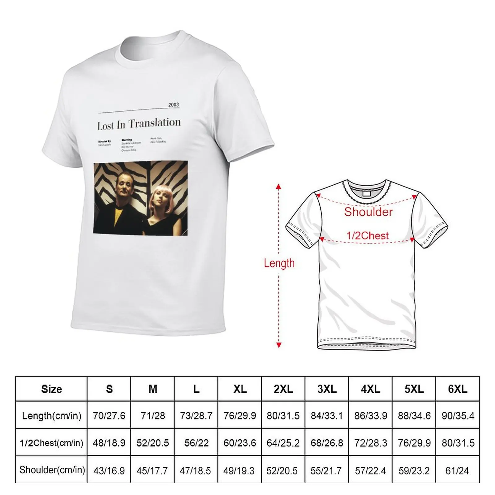 Lost In Translation Alternative Minimalist Movie Poster Sofia Coppola T-Shirt plus size tops Blouse funny t shirts men