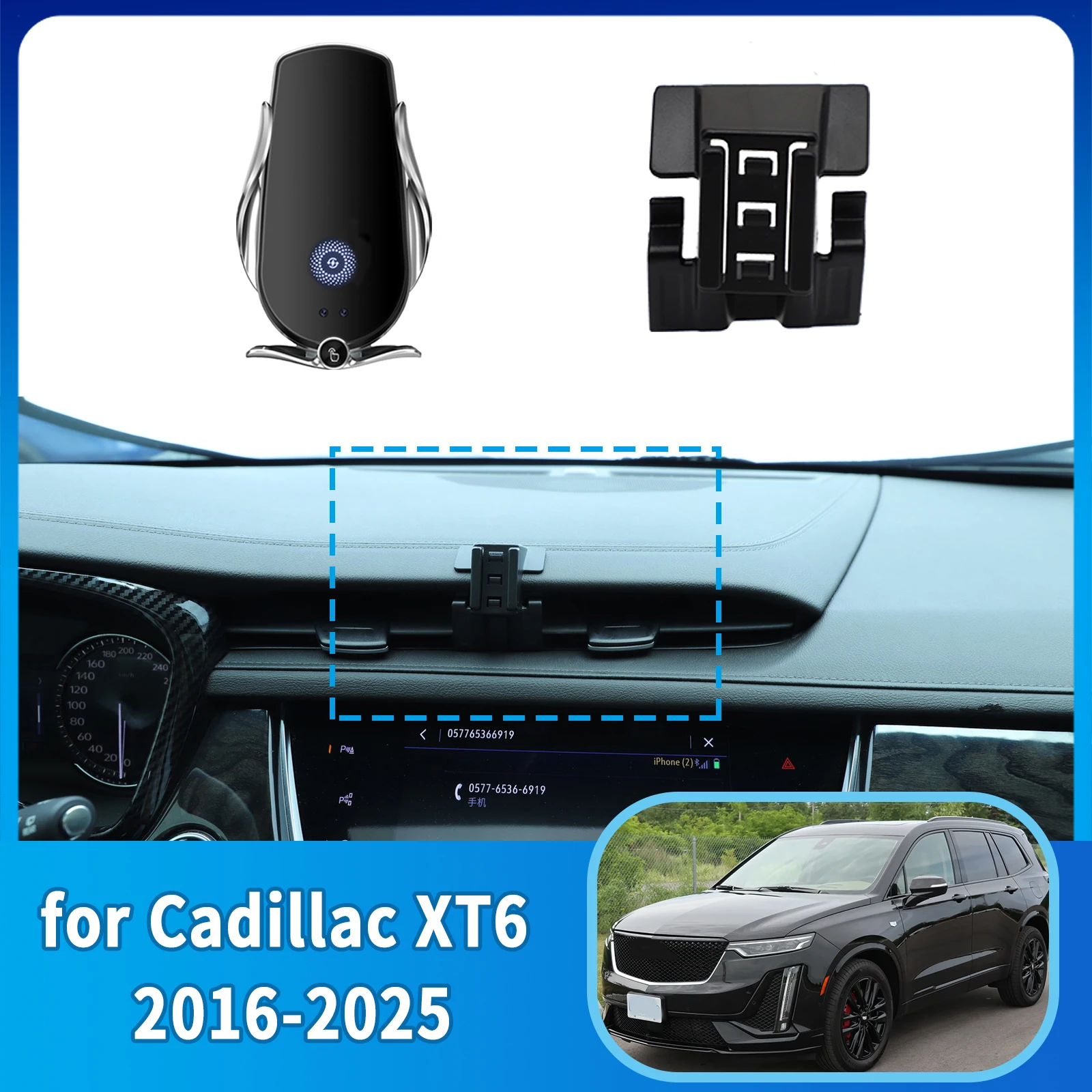

Car Mobile Phone Holder for Cadillac XT6 XT5 2016~2025 GPS Bracket Accessories Navigation Stand Auto
