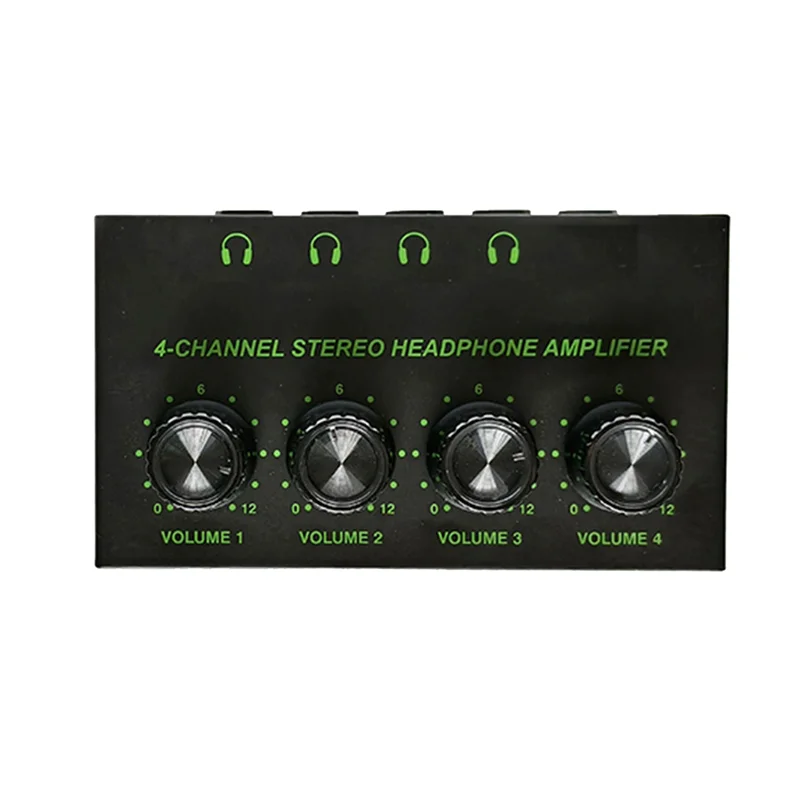 REPLA-4 Kanaals Stereo Audio Versterker Met laag geluidsniveau Professionele hoofdtelefoonversterker voor Sound Mixer PC Gitaar