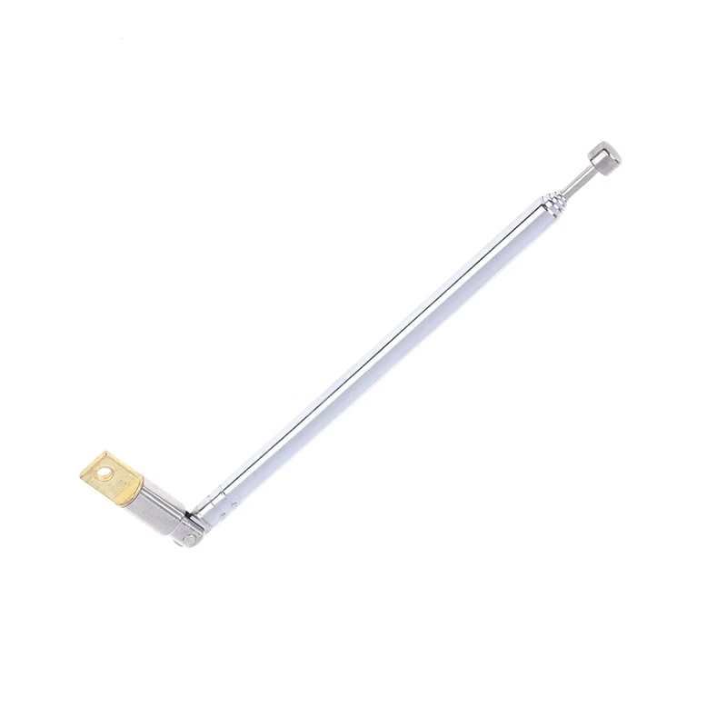 1Pc 37cm 5 Section Telescopic Stainless Steel AM FM Radio Universal Antenna