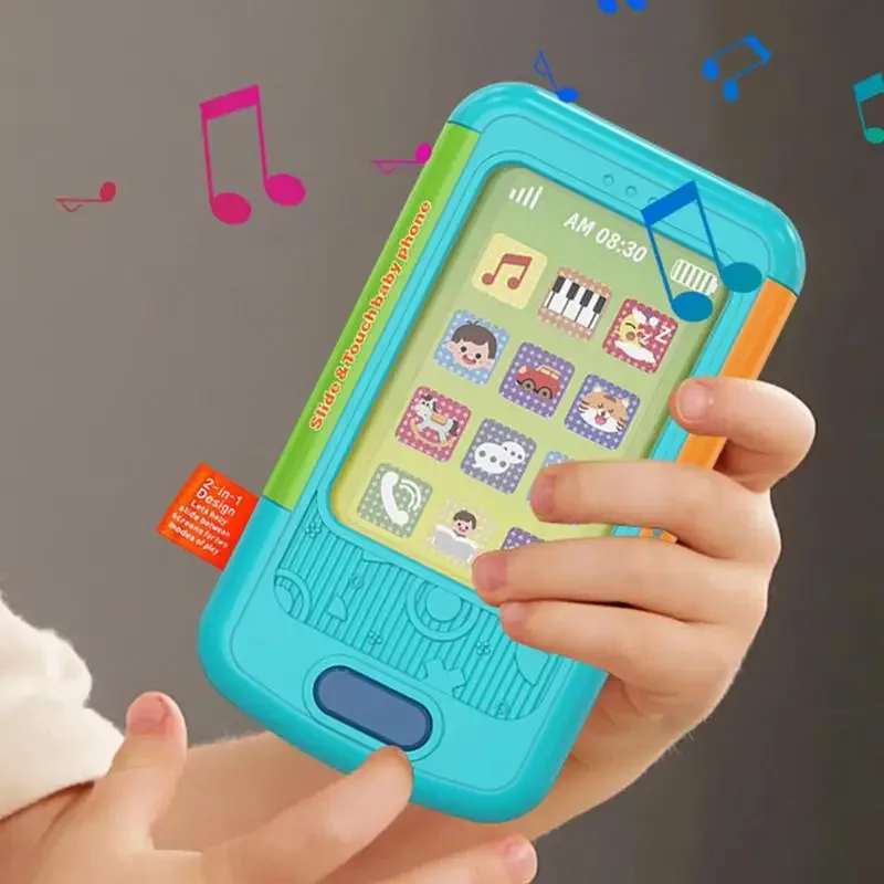 TOPMAYA โทรศัพท์เพลงของเล่นมือถือหน้าจอสัมผัสสองภาษาเรื่องราวจำลองโทรศัพท์เสียงและแสง