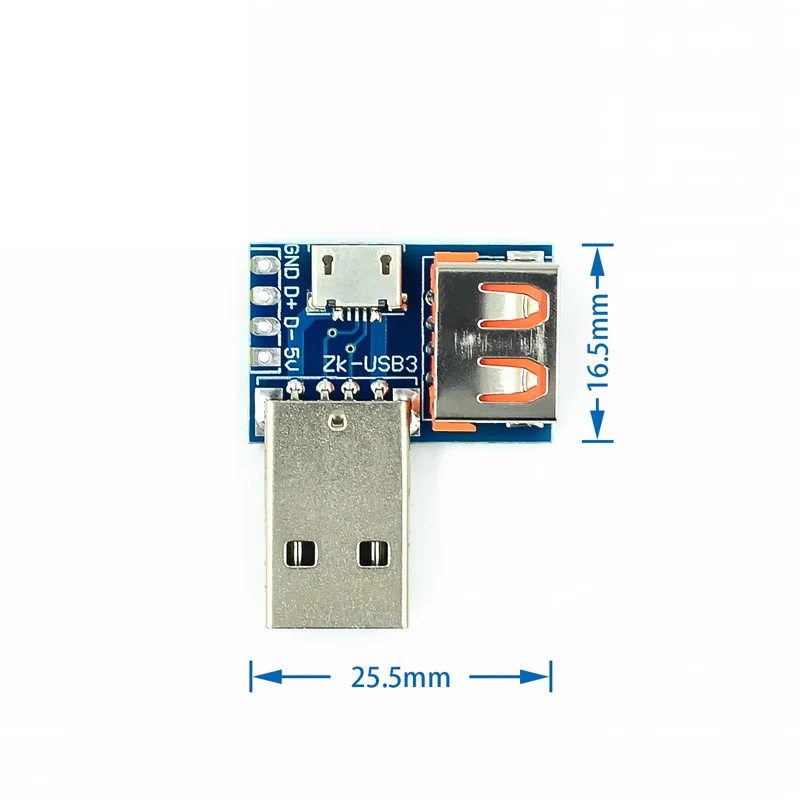 USB Head Switchboard Male USB Connector to Type-c Micro Female USB 2.54-4P transfer test board USB adapter plate XY-USB4