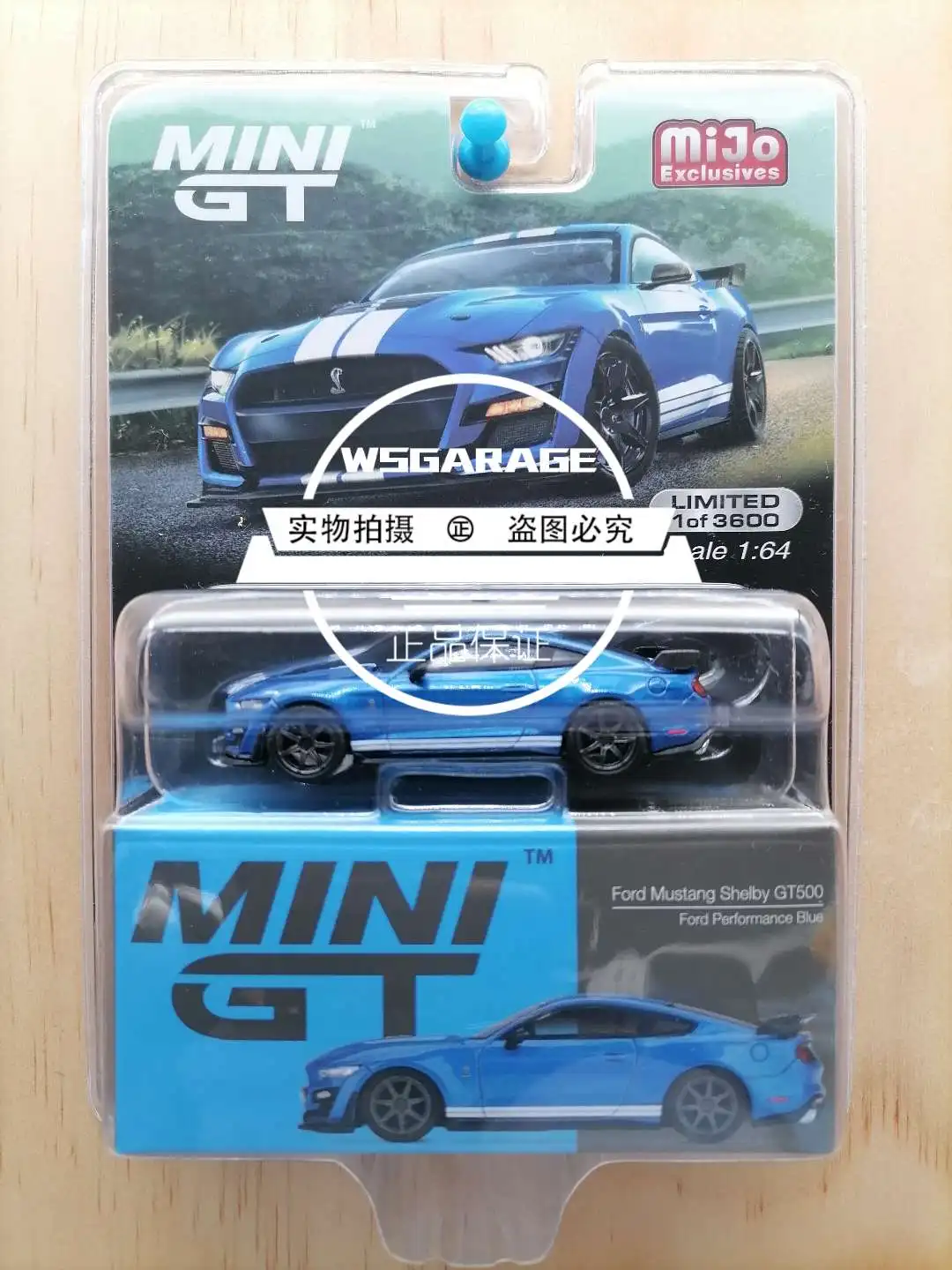 Mini GT 1:64  Ford GT Mustang Shelby GT500  Gulf Collection of die-cast alloy car model ornaments