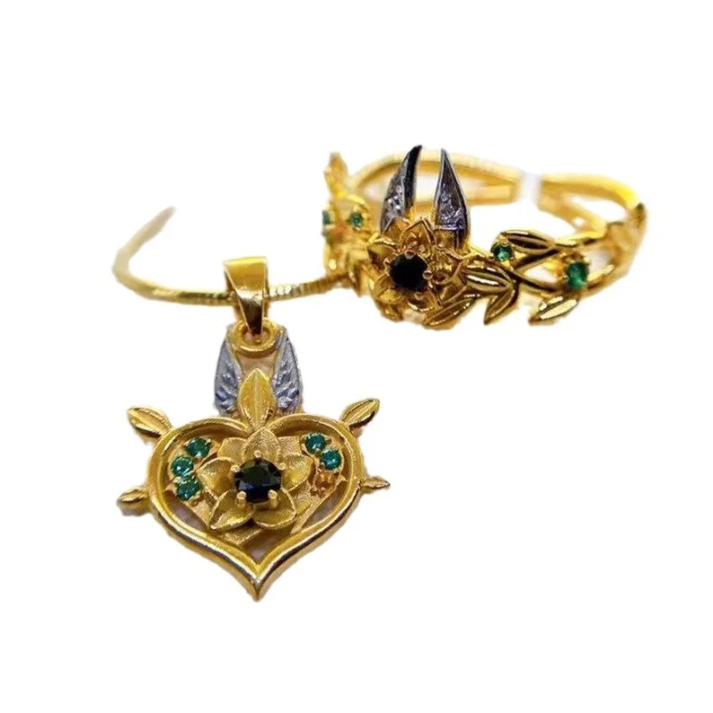 Genshin Impact Tighnari Necklace & Ring Set - Cosplay Prop Game Accessories Gift for Fans