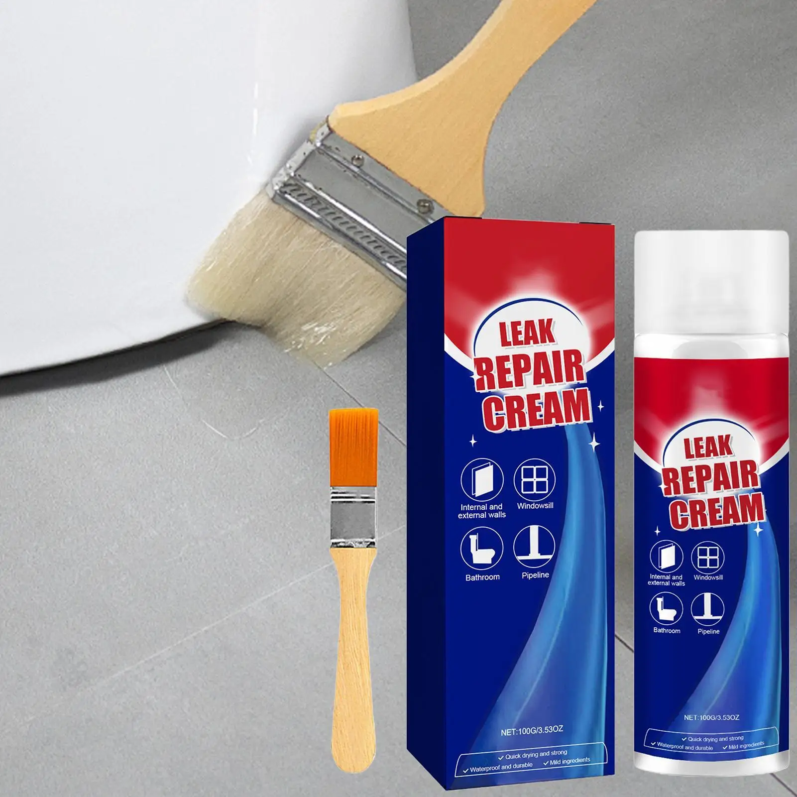Scellant étanche pour réparation des fuites, 100ml, liaison Super forte, outil de réparation de joints ménagers, crème de scellage, revêtement liquide, Spray