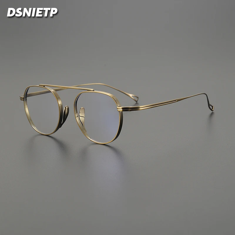 Vintage Pure Titanium Reading Glasses Men Prescription Myopia Anti Blue Light Eyeglasses Frame Women Brand Photochromic Eyewear