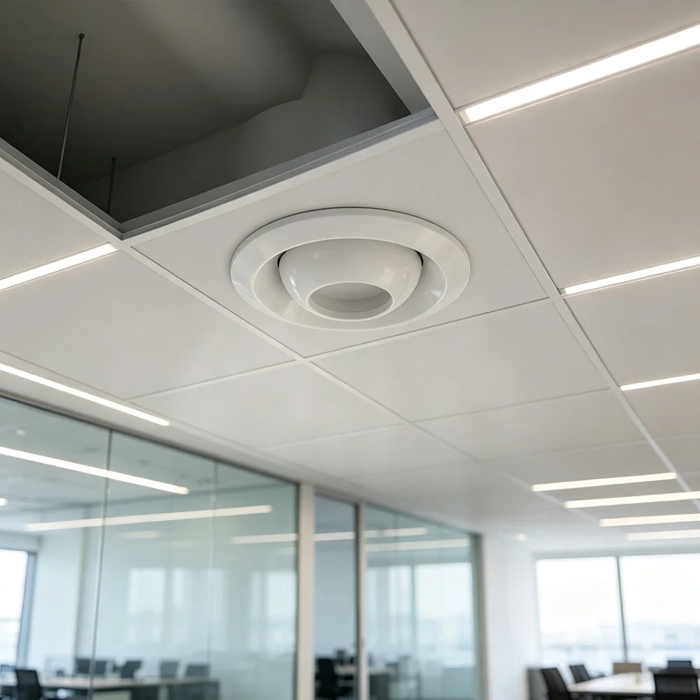 200MM Adjustable Round Air Diffuser Compatible with For Central Air Conditioning Systems and HVAC Supply Air Outlets