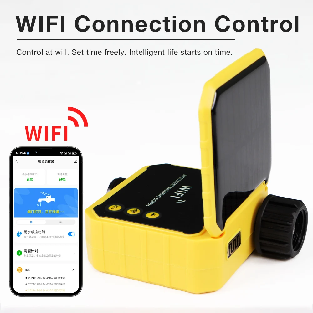 1/2/4 Outlets Automatic Irrigation System Solar Irrigation Timer Smart Automatic Irrigation System for Garden Outdoor Tap Valve